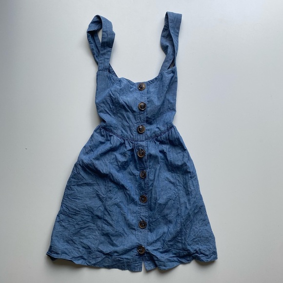 Free People Mini Chambray Dress Size 6 - Picture 3 of 11